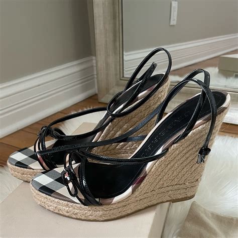 nova check espadrille wedges burberry|Burberry Nova Check Espadrille Wedges .